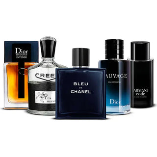 Set of 5 Men’s Perfumes – Dior, Creed Aventus, Chanel, Sauvage and Armani