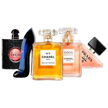 Set of 5 Women’s Perfumes – Black Opium, Good Girl, Chanel, Coco and Prada