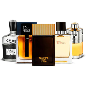 Set of 5 Men’s Perfumes – Creed Aventus, Dior, Tom Ford, Hermès and Azzaro